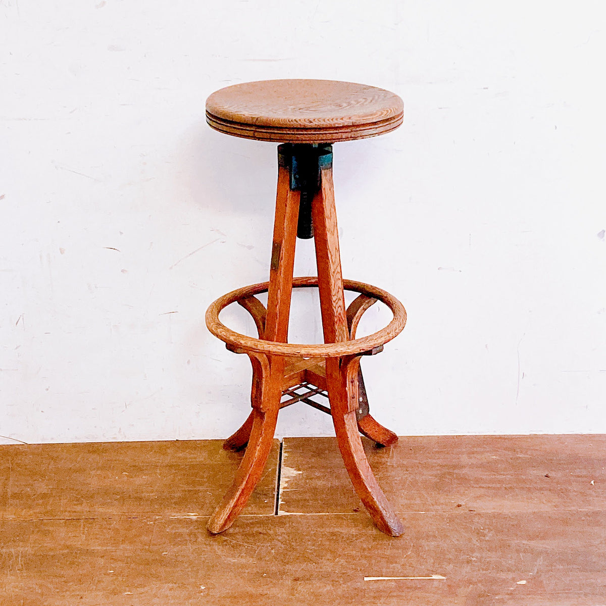 品番1444 ウッドスツール ハイスツール 木製 丸椅子 カウンターチェア 