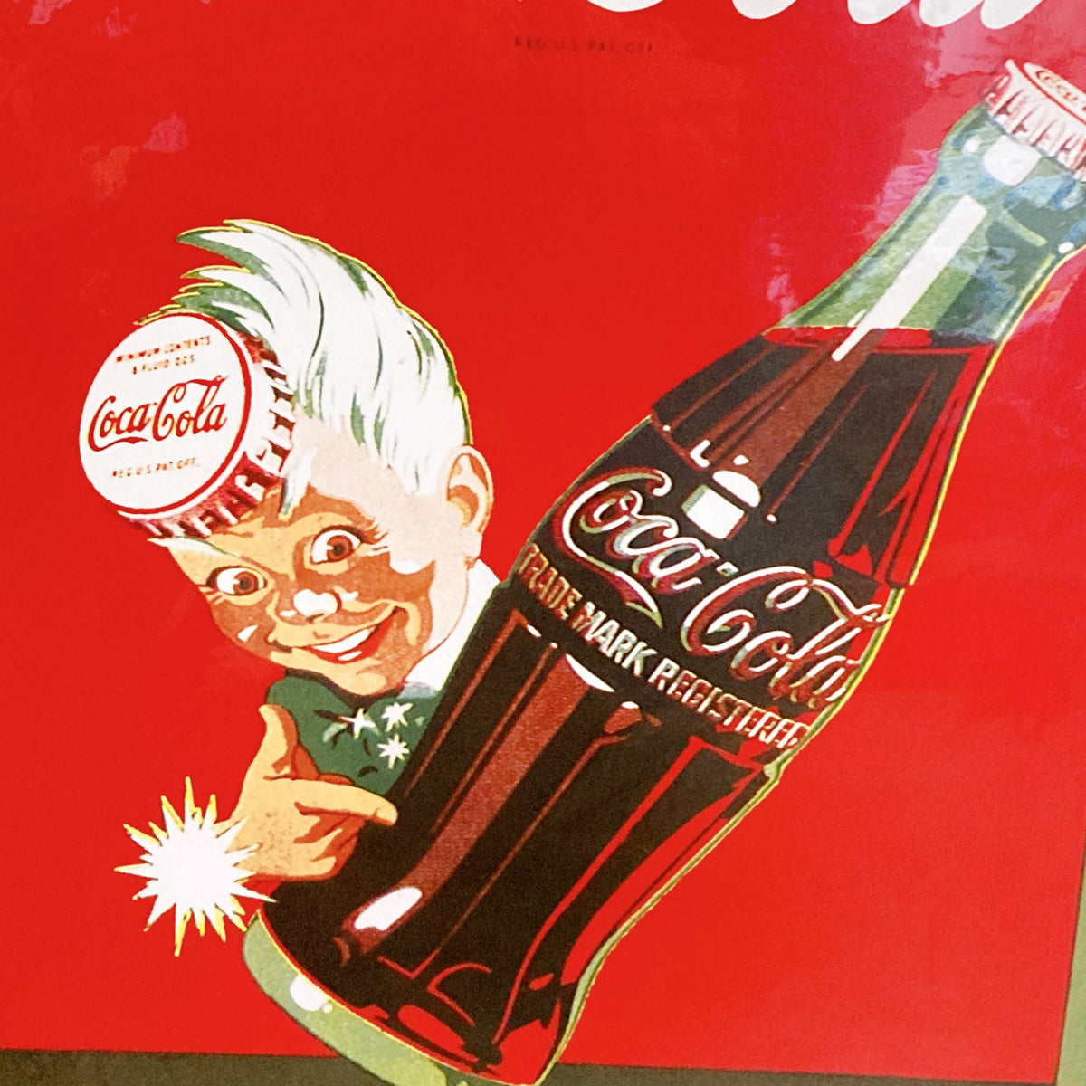 品番0108 ポスター Coca-Cola コカ・コーラ Work refreshed 1996年 壁