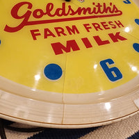 品番2847　アドバタイジングクロック　goldsmith's FARM FRESH MILK　ゴールドスミス　Wall Clock　ヴィンテージ　千葉店