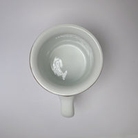 品番5237　マグカップ　ホワイト　風景画　コーヒーカップ　食器　ディスプレイ　ヴィンテージ　金沢店