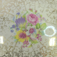品番0348　オーバルプレート　花柄　22K GOLD　フラワープレート　楕円形　オーバル皿　絵皿　飾り皿　ヴィンテージ　金沢店