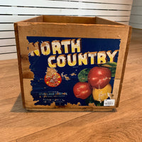 品番0370　木箱　NORTH COUNTRY　ノースカントリー　Stadelman Fruit　フルーツラベル　ウッドクレート　ウッドボックス　ヴィンテージ　埼玉店