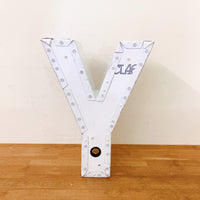 品番0171-1　アルファベット　レターサイン　『Y』　Letter　チャンネル文字　ウォールサイン　ヴィンテージ　金沢店