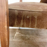 品番0119　アームチェア　サロンチェア　一人掛け　ひじ掛け付き　椅子　ソファ　ブラウン　レトロ　アンティーク