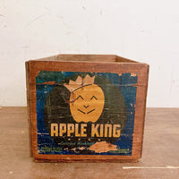 品番0561　木箱　APPLE KING　アップルキング　フルーツラベル　ウッドクレート　ウッドボックス　ヴィンテージ　金沢店