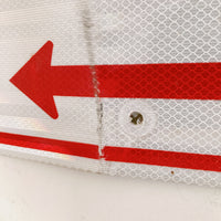 品番0210-3　ロードサイン　NO STOPPING ANY TIME　常時停車禁止　左方向矢印　トラフィックサイン　看板　標識　ヴィンテージ