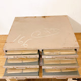 品番2519　ファイルケース　Steelmaster　ファイルキャビネット　6段×2列　書類付き　多収納　ドキュメントトレイ　ヴィンテージ　金沢店