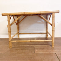 品番0132　バンブーテーブル　テーブル　竹製　ウッドデスク　センターテーブル　机　アンティーク　家具　インテリア　ヴィンテージ　金沢店