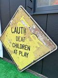 品番0272　ロードサイン　CAUTION CHILDREN AT PLAY　トラフィックサイン　警告　看板　標識　ヴィンテージ　埼玉店
