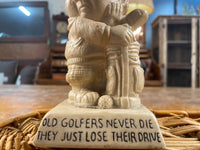 品番0311　メッセージドール　OLD GOLFERS NEVER DIE　75's　Silly Sculpt　置物　プレゼント　インテリア　ヴィンテージ　金沢店