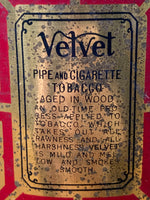 品番9802　Velvet　ベルベット　タバコ　丸缶　40～50's　蓋付き　ブリキ缶 　ティン缶　インテリア　ヴィンテージ　金沢店