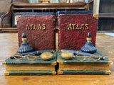 品番0014　ブックエンド　19TH CENTURY POETS　ATLAS　ブックストッパー　1セット　本立て　装飾　オブジェ　インテリア　ヴィンテージ　金沢店