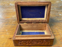 品番5484　アクセサリーケース　小物入れ　ジュエリーボックス　宝石箱　ウッドボックス　木彫り　収納ボックス　ヴィンテージ　金沢店