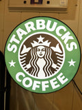 品番5436　ボックスサイン　STARBUCKS COFFEE　スターバックス　旧ロゴ　 看板　ヴィンテージ　埼玉店