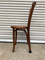 品番6245　ウッドチェア　ラウンドチェア　サイドチェア　リビングチェア　木製　椅子　アンティーク　ヴィンテージ　金沢店