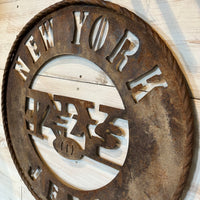 品番0037　NFLサイン　NEW YORK JETS　ニューヨーク ジェッツ　メタルサイン　ウォールサイン　デコール　ヴィンテージ　埼玉店