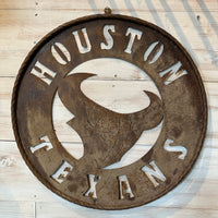 品番0051　NFLサイン　Houston Texans　ヒューストン・テキサンズ　メタルサイン　ウォールサイン　デコール　ヴィンテージ　012