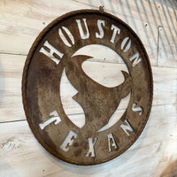品番0051　NFLサイン　Houston Texans　ヒューストン・テキサンズ　メタルサイン　ウォールサイン　デコール　ヴィンテージ　埼玉店
