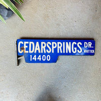 品番3141　ロードサイン　CEDARSPRINGS　両面　トラフィックサイン　看板　標識　ヴィンテージ　012