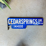 品番3141　ロードサイン　CEDARSPRINGS　両面　トラフィックサイン　看板　標識　ヴィンテージ　埼玉店
