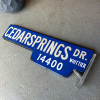 品番3141　ロードサイン　CEDARSPRINGS　両面　トラフィックサイン　看板　標識　ヴィンテージ　012