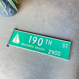 品番2503　ロードサイン　190TH　REDONDO　BEACH　両面　トラフィックサイン　看板　標識　ヴィンテージ　埼玉店