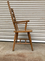 品番2674　アームチェア　ウッドチェア　ラダーバック　ハイバック　リビングチェア　サイドチェア　木製　椅子　アンティーク　ヴィンテージ　金沢店