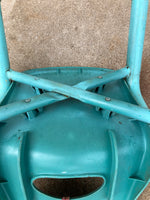 品番9949-1　キッズチェア　スタッキングチェア　チャイルドチェア　ターコイズブルー　子供用　椅子　アンティーク　ヴィンテージ　金沢店