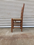 品番8386　ウッドチェア　ラダーバックチェア　ラッシュシート　ダイニングチェア　サイドチェア　木製　椅子　アンティーク　ヴィンテージ　金沢店