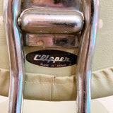 品番0815-2　チェア　オフィスチェア　Clipper　クリッパー　ワークチェア　椅子　背もたれ付き　キャスター付き　モスグリーン　ヴィンテージ　金沢店