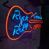品番0051　ネオンサイン　『Ruck&Roll / Come in / OPEN』Guitar　Neon Sign　ギター　看板　ネオンライト　照明　展示品　埼玉店