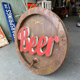 品番0899　３Dサイン　Beer　樽　サインボード　ヴィンテージ　埼玉店