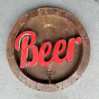 品番0899　３Dサイン　Beer　樽　サインボード　ヴィンテージ　埼玉店