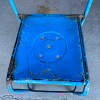 品番0515　スタッキングチェア　KRK　60's　ブルー　インダストリアル　椅子　ヴィンテージ　埼玉店