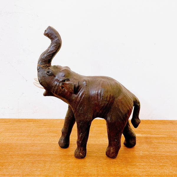 品番1178 エレファント 鼻上げ象 ゾウ 木製 置物 装飾 インテリア
