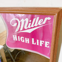 品番2687　パブミラー　Miller HIGH LIFE　ミラーハイライフ　ラガービール　鏡　壁掛け　インテリア　ヴィンテージ
