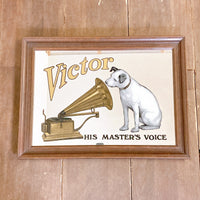 品番0379　パブミラー　Victor　ビクター　ニッパー犬　His Master's Voice　鏡　壁掛け　インテリア　ヴィンテージ　011