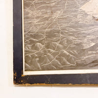 品番2571　アート　サンフランシスコ　ベイエリアマップ　ピクチャー　地図　写真　ウォールアート　インテリア　額装　ヴィンテージ