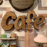 品番2046　メタル看板　CAFE　3D サイン　立体文字看板　ウォールサイン　壁掛　ディスプレイ　ヴィンテージ　千葉店