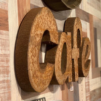 品番2046　メタル看板　CAFE　3D サイン　立体文字看板　ウォールサイン　壁掛　ディスプレイ　ヴィンテージ　千葉店