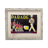 品番0083　クレートラベル 『パレード』 フルーツボックスラベル　ポスター　台紙付　1940’s　ヴィンテージ　金沢店