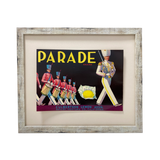 品番0083　クレートラベル 『パレード』 フルーツボックスラベル　ポスター　台紙付　1940’s　ヴィンテージ　金沢店