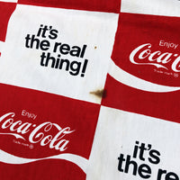 品番0709　coca cola  コカコーラ　シーツ 『its the real thing』 ビッグサイズ　ヴィンテージ