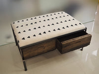 品番ＵＡＷＷ−１０１　　　2 drawer ottoman [wide / African White mud cloth]