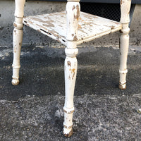 品番1827　スクエア サイドテーブル　コンソールテーブル　木製　ホワイト　アンティーク　家具　金沢店