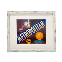 品番0182　クレートラベル 『メトロポリタン』 フルーツボックスラベル　ポスター　台紙付　1950’s　ヴィンテージ　金沢店