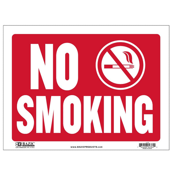 品番0235　プラスチック サインプレート S-15/L-15 『NO SMOKING（喫煙禁止）』 サイン看板　アメリカン雑貨　金沢店