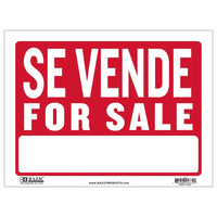 品番0457　プラスチック サインプレート L-31 『SE VENDE（販売用）』 サイン看板 アメリカン雑貨