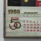品番3340　マック ツール　MAC TOOLS 1988　カレンダー　ポスター　アート　額装　ヴィンテージ　千葉店