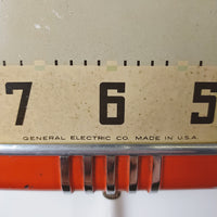 品番1962　壁掛け時計　GENERAL ELECTRIC　ゼネラルエレクトリック　Wall Clock　スクエア　赤　ヴィンテージ　金沢店